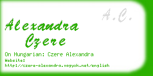 alexandra czere business card